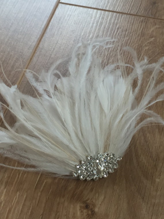 Bridal Hair Clip Bridal Feather Fascinator Feather Hair