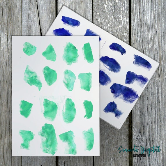 free to print watercolor in abstract shapes