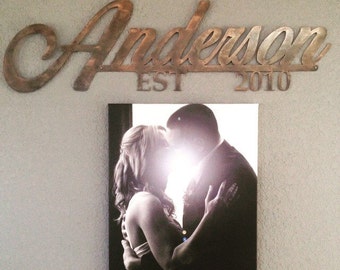 Family Name Metal Sign