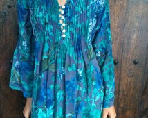 PCH6641 Very Sheer Avatar Pure Silk Midi Length Kaftan