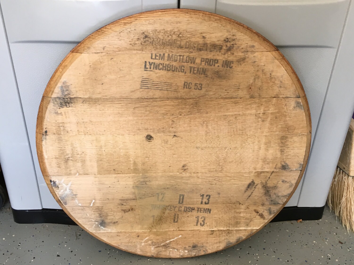 Whiskey Barrel Head From A Used Jack Daniels Oak Whiskey