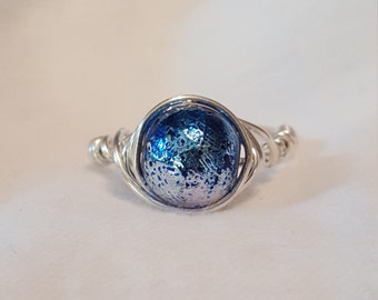 Items similar to Wire Wrapped Ocean Ring on Etsy