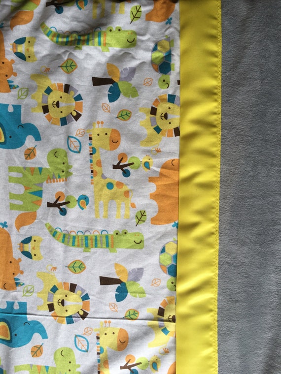 Jungle theme baby blanket by JuliasCrafts20 on Etsy