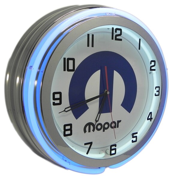 Mopar Blue Laser Cut Neon Clock
