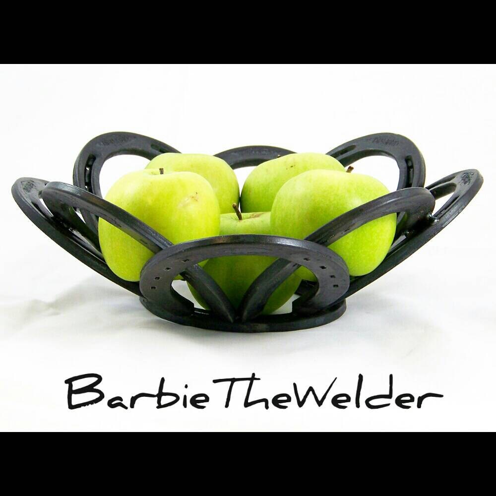 Horseshoe Fruit Bowl Country Western Themed by BarbieTheWelder