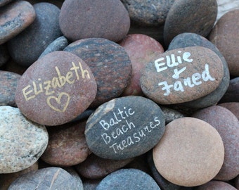 70 pcs Wedding Guest Book Beach Wedding Stones Beach Stones Bulk M+