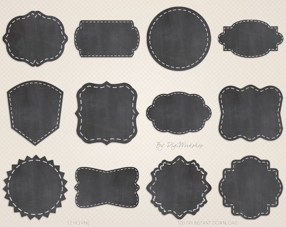 Chalkboard Label Clip Art Clipart Chalkboard Labels