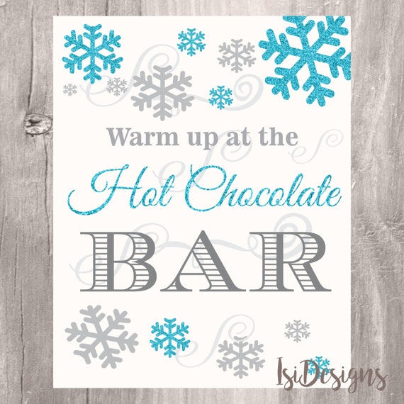 Winter Wonderland Hot Cocoa Bar Sign Hot Chocolate Bar Sign