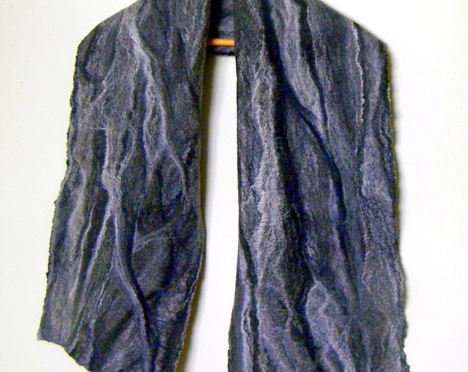 Winter warm accessories Wool scarf and mittens Scarf set Wet felted scarf Felting wool set gifts for men
