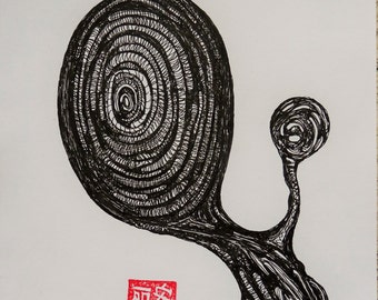 Original ink drawing on paper,2016