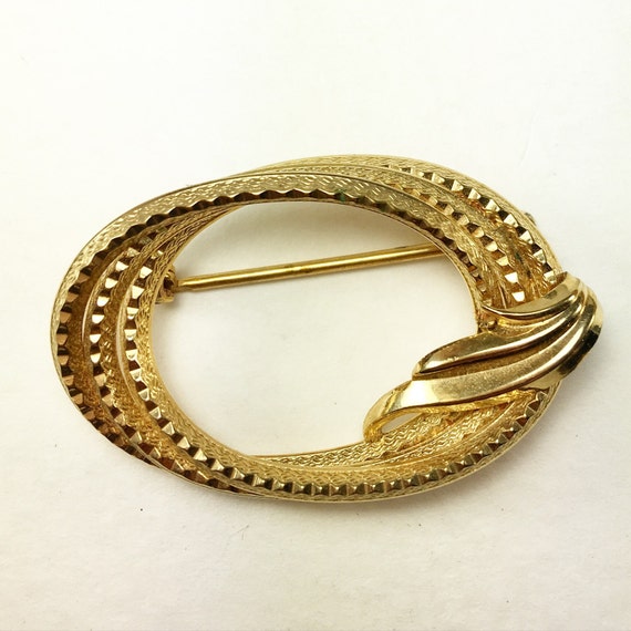 Vintage Gold Filled Bohar Brooch / Mid-Century Modern Brooch