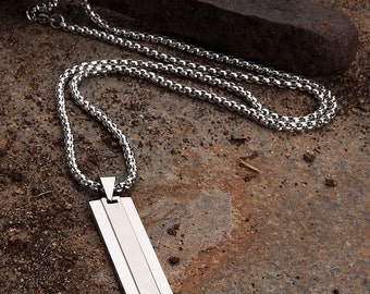 Chrome Steel Men's Necklace by KAVALRI
