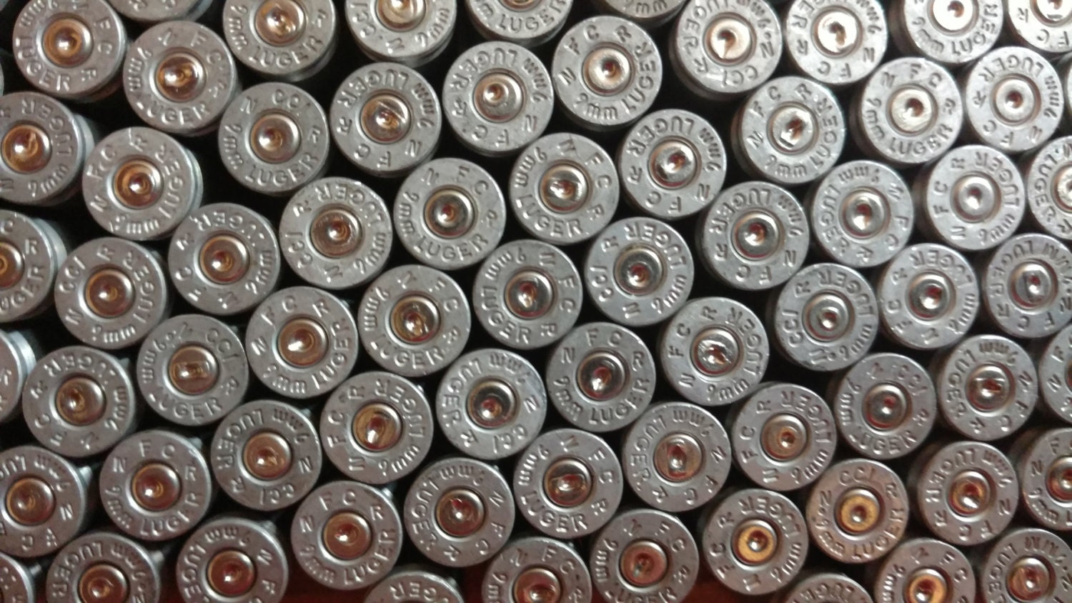 9mm Aluminum Bullet Casings Set of 25 Empty Spent Ammo