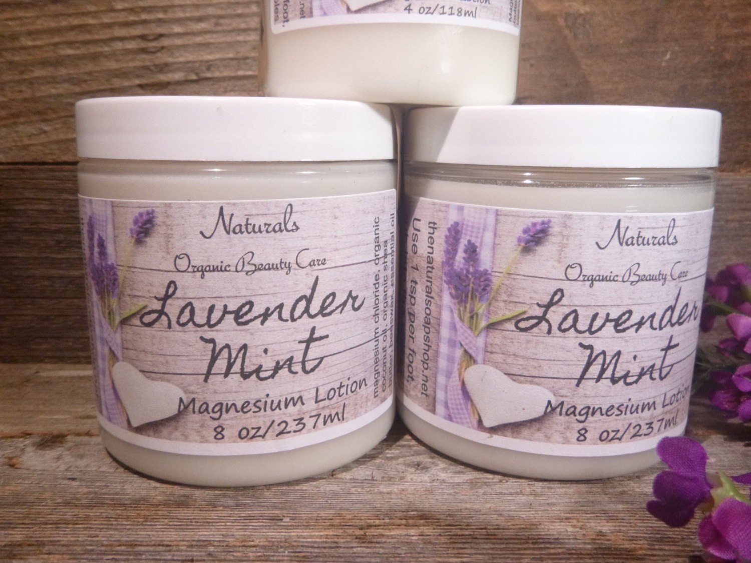 Magnesium Lotion Lavender Mint Great for Eczema & Pain Relief