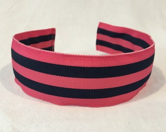 Unique pink and navy ribbon related items | Etsy