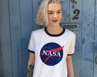 Vintage Style NASA Ringer Tee