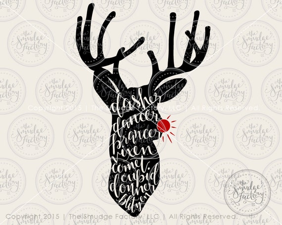 Download Reindeer SVG Cut File Rudolph Silhouette by ...