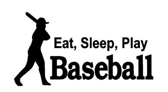 Items similar to Eat Sleep Play Baseball Decal on Etsy