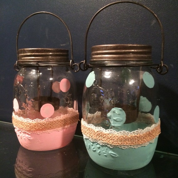 CLEARANCE hanging votive mason jar cottage chic mason jar