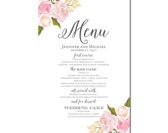 Printable Wedding Menu Sign - Wedding Printable Menu Sign - Wedding Menu Poster - Wedding Sign - Wedding Menu Board - Menu Poster #CL110