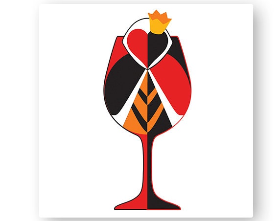 Download Disney Queen of Hearts Alice Villain Food Wine Glass