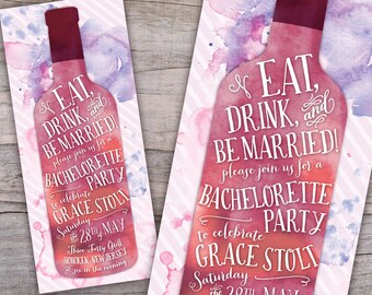 Wine Tour Bachelorette Party Invitations 7