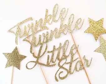 Twinkle Twinkle Little Star Cake Topper / Twinkle Cake Topper / Birthday Cake Topper / Star Cake Topper