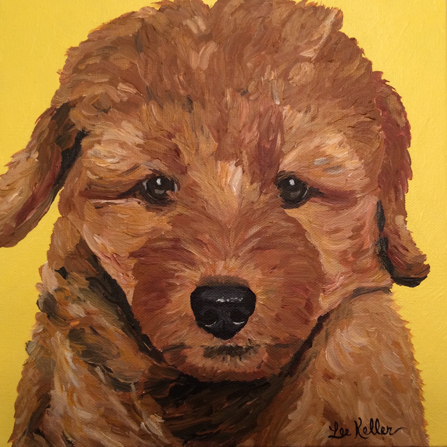 Goldendoodle Art Print Canvas or Archival Paper options