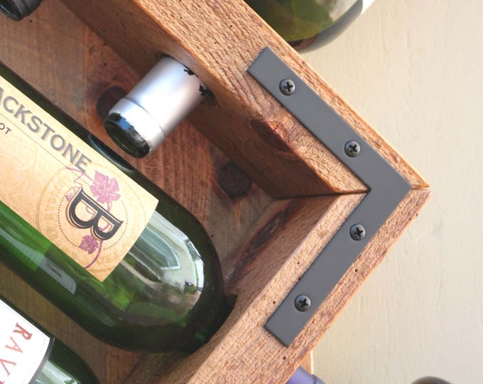 Wall Wine Rack, Rustic Wine Rack, Wood Wine Display