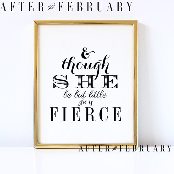 Though she be but little she is fierce Shakespeare Art Print