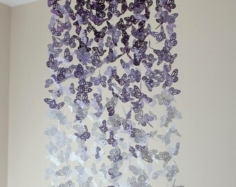 Butterfly Nursery Mobile - Purple Ombre Chandelier Butterfly Mobile - Butterfly Mobile - Crib Mobile - Nursery Decor - Gift - Baby Mobile