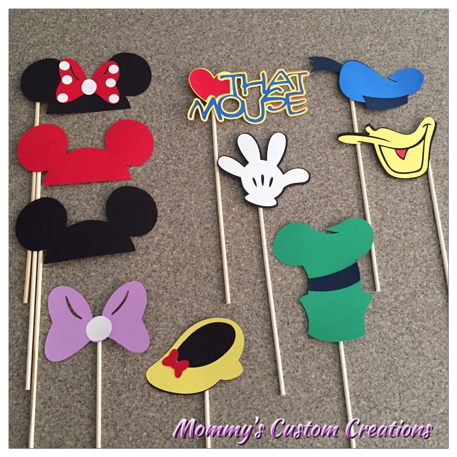 DISNEY Photo Booth Props disney centerpieces mickey mouse