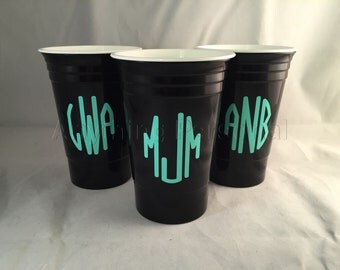 Personalized Solo Cup, Monogram Solo Cup, Monogram Cup, Personalized Gift, Bridesmaid Gift, Bridesmaid, Beach Cup, Party Cup, 21st Birthday