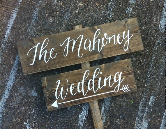 Wedding Stake Sign // Directional Road Sign