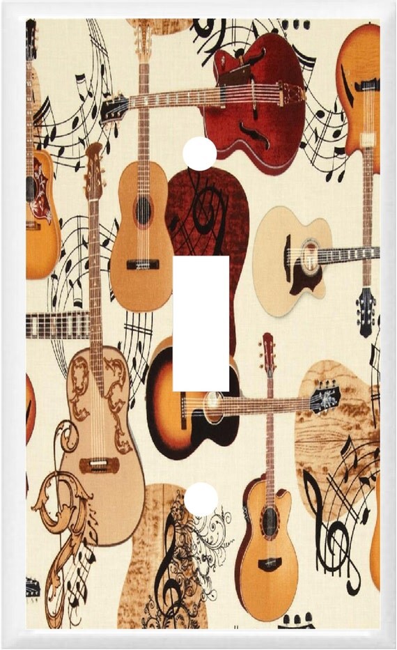 Acoustic Guitars Light Switch Cover Plate or by Decoratetoday