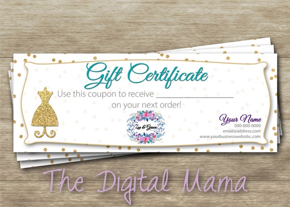 Gift Certificate Coupon Small Business Consultant Gift