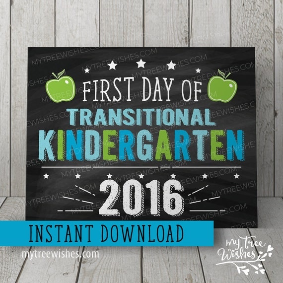 printable 2016 first day of kindergarten sign