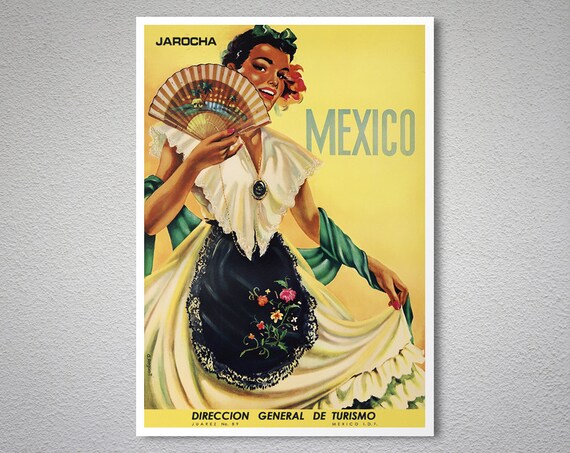 Mexico Direccion General de Turismo Vintage Travel Poster