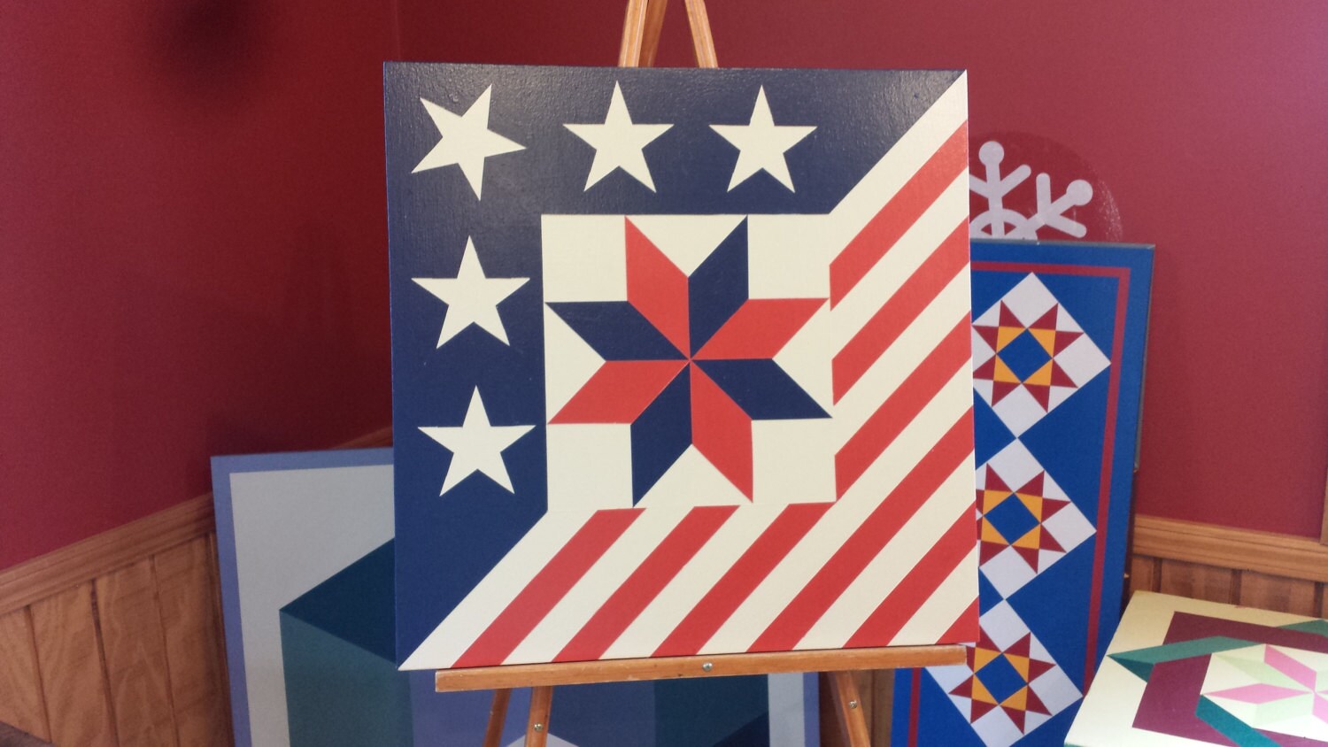 24 x 24 2&rsquo; x 2&rsquo; barn quilt Patriotic