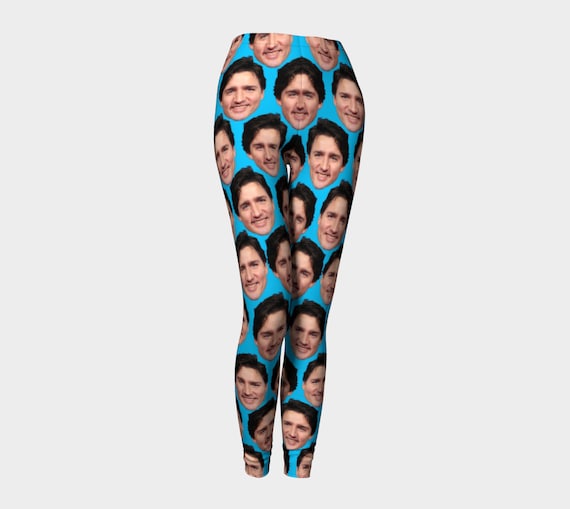 Justin Trudeau Leggings    Wearable Art- Women-Teens- Pants -Clothing- Hand Sewn  XS S M L XL