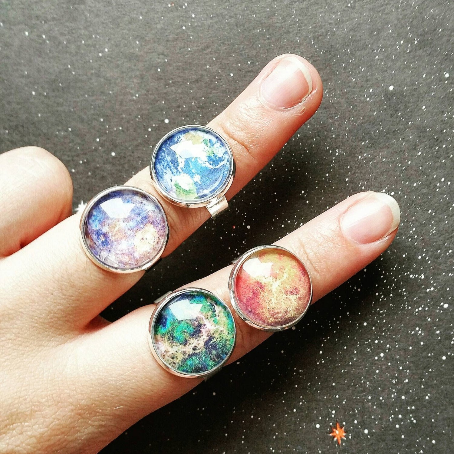 Planet Ring. Planet Jewelry. Space Ring. by CogsandCuriositiesUK