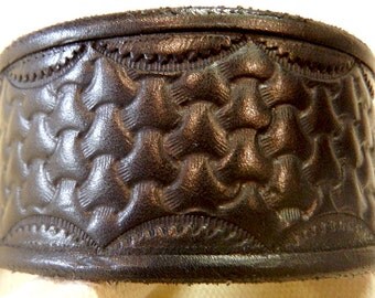 Black Veg Tanned Leather Wriststrap