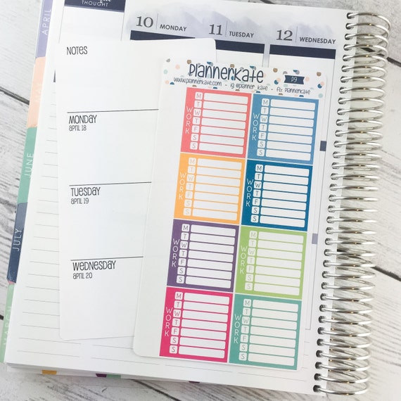 25 Off P9 WORK Schedule SMC Personal Size Notes Sticker