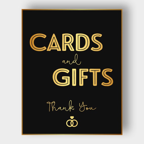 Cards and Gifts Sign Black amp Gold - Il 570xN.1050935539 1zdg 