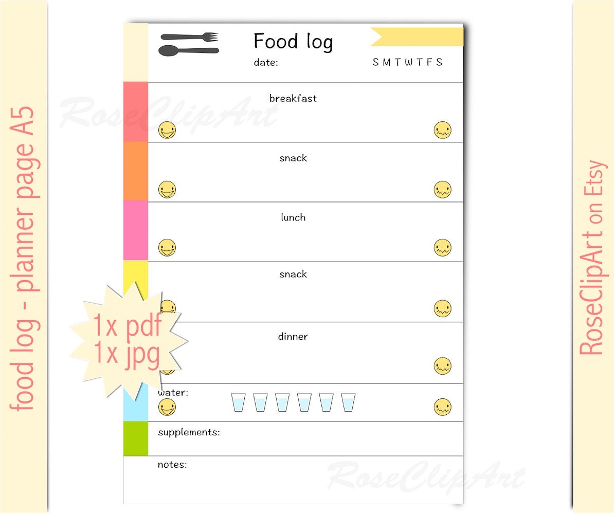 Food Log For Kids Printable