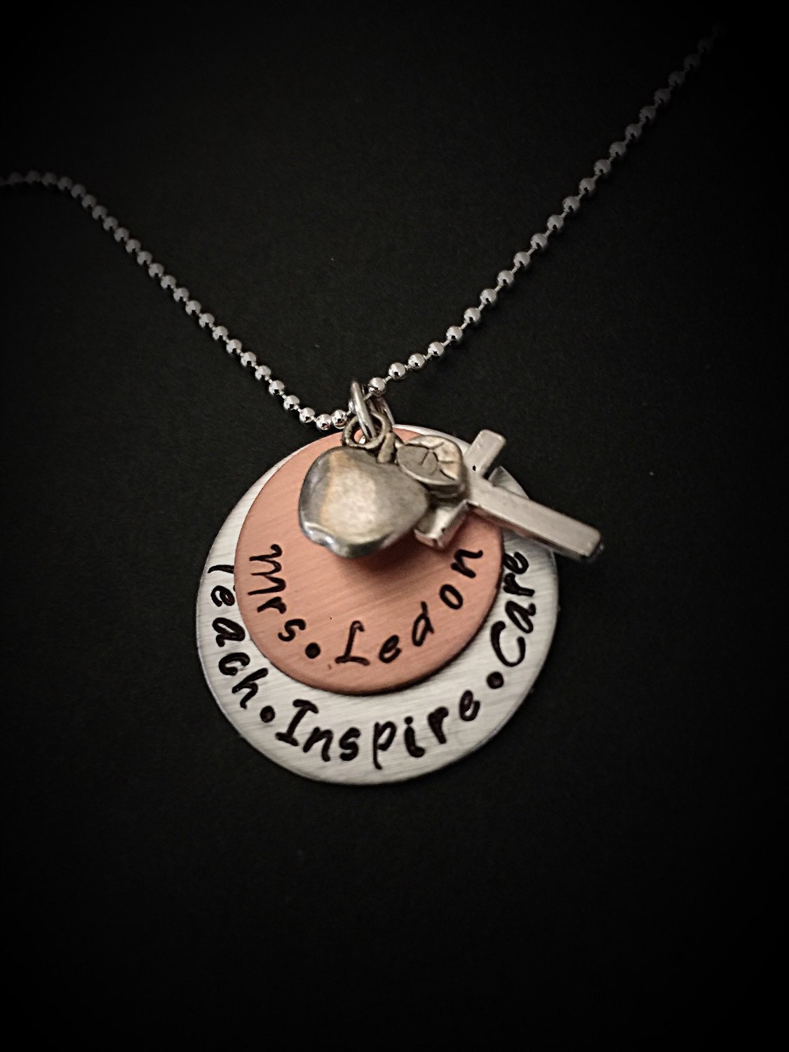 Personalized teacher necklace Clearance