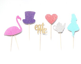 Alice in Wonderland Cupcake Toppers