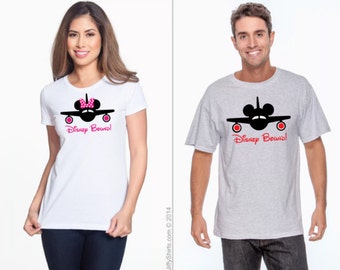 Mickey Minnie Disney Bound with Airplane T Shirts