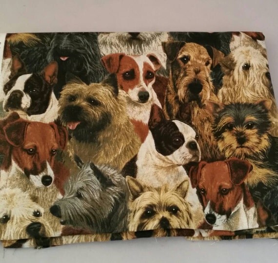 Dog Print Cotton Fabric One Yard Fabric Yardage