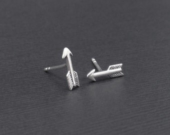 Arrow Earrings Sterling Silver Tiny Arrow Stud Earrings, Arrow Studs, Silver Arrow Studs, Arrow Posts, Arrow Jewelry
